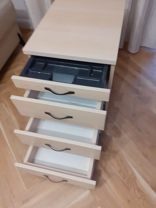 Kontenerek  na kółkach 4 szuflady, 44 x 60 x 60