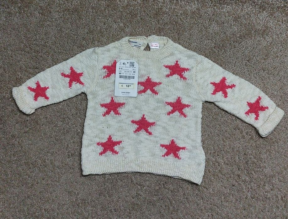 Новая кофточка, свитер Zara. 68-74 р. на 6-9 мес.