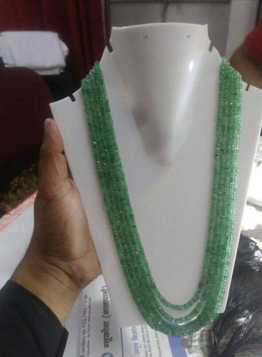 Szmaragdowy Kolia Naszyjnik Korale Certyfikat
