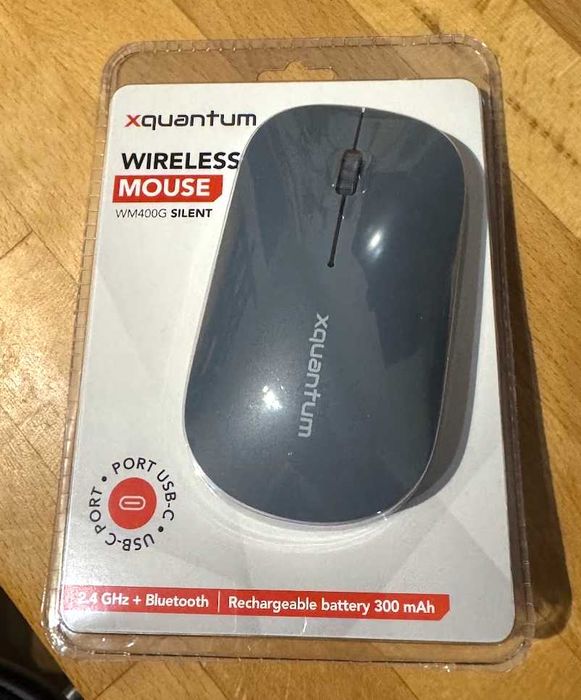 Nowa bezprzewodowa mysz XQUANTUM WM400G - szara