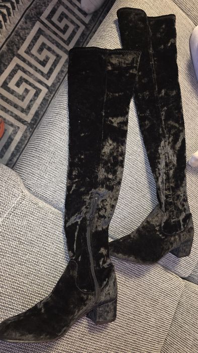 Muszkieterki długie welur H&M roziącliwe 38 /24,5 cm/