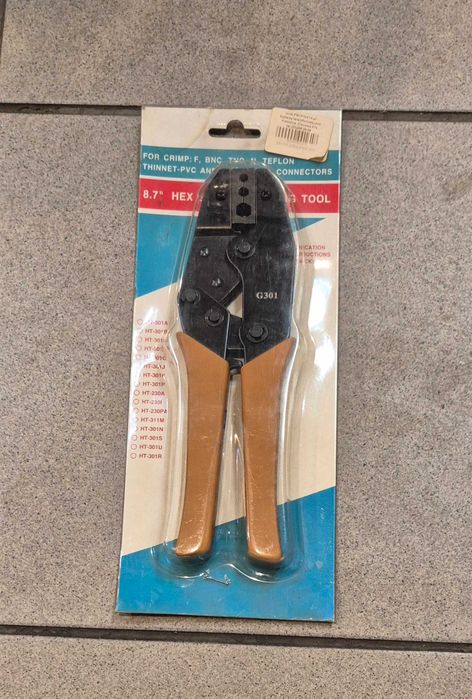 Zaciskarka wtyków BNC, nowa