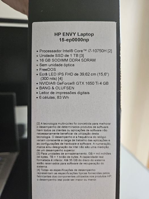 Hp envy 15 i7 16GB Ram 1TB
