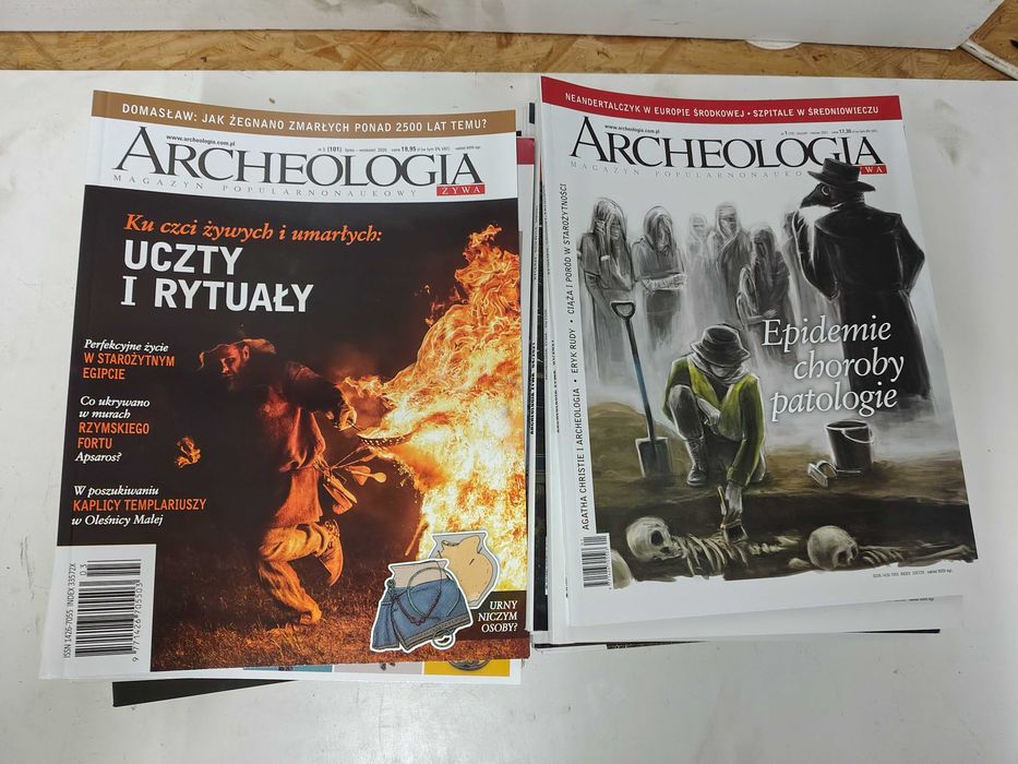 Czasopismo Archeologia Żywa 2008-2026 63szt. egzemplarze bez uszkodzeń.