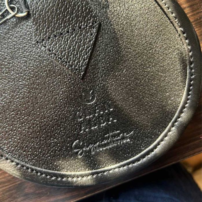 Kilt Sporran Deluxe (Шкіряний споран). Чорна шкіряна сумка. Кilt bag.