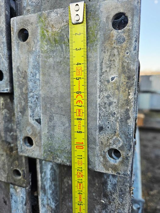 Słup slup filar podpora ocynk konstrukcja 100x50x4 4,5 metra z stopą