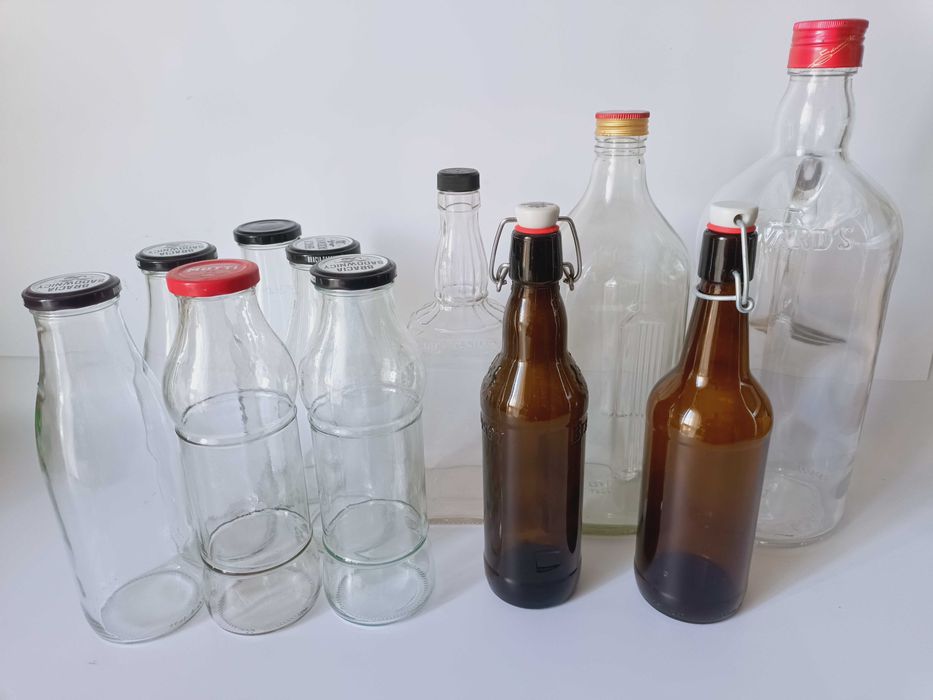 Puste czyste butelki 0,7 1L 1,5L 650ml 700ml do wekowania