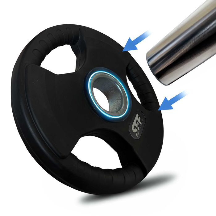 Obciążenie olimpijskie zestaw 4x2,5kg gumowane 51mm