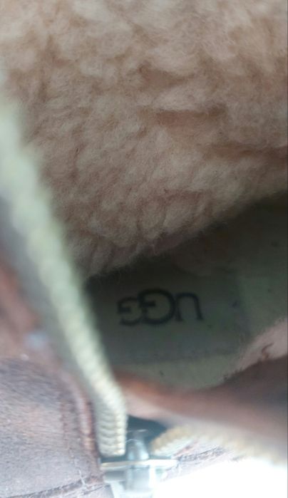 Botki skórzane,ocieplane UGG - rozmiar 37