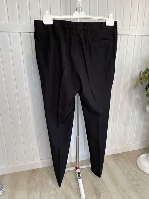 Elegancki czarny garnitur rozmiar L XL welniany