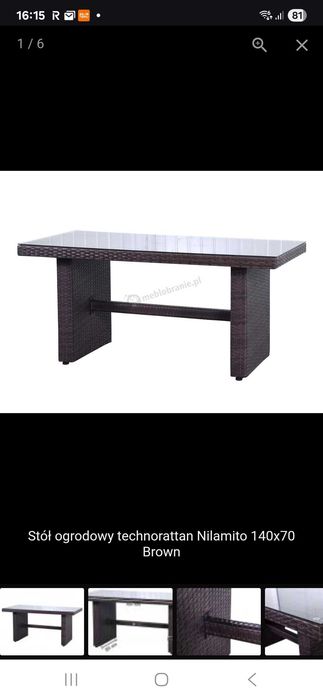 Stolik nowy technoratan aluminium
