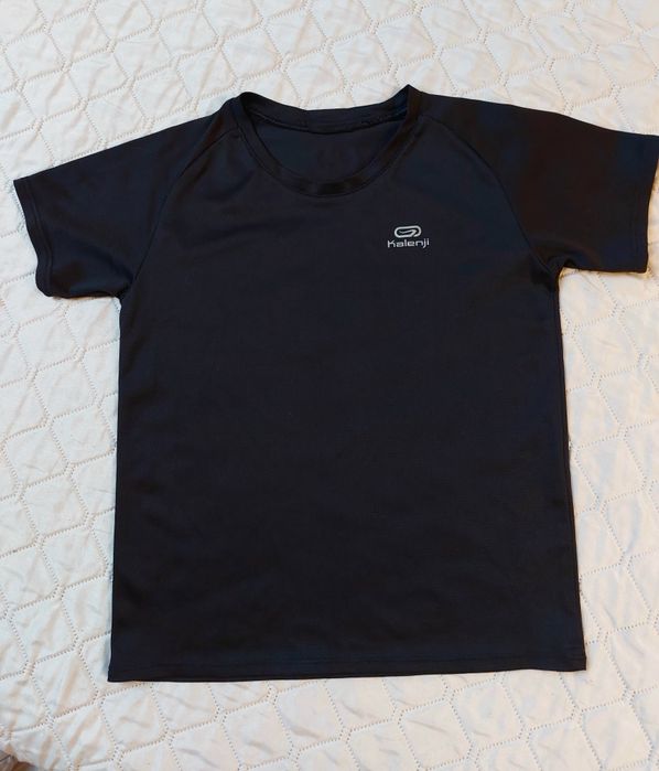 Koszulka treningowa 128 czarna sportowa do tańca lub na wf