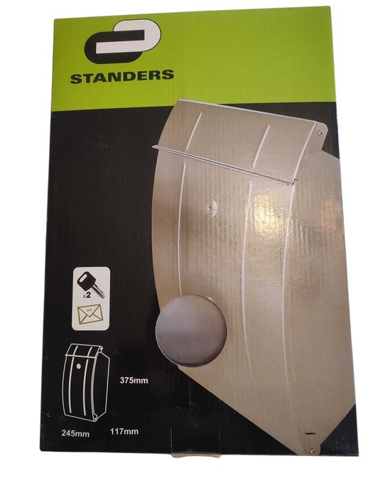 Skrzynka na listy A4 srebrna Standers