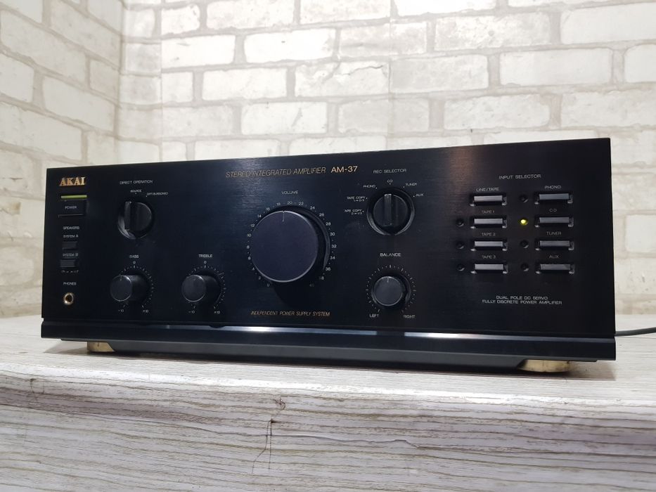 Стерео підсилювач AKAI-AM 37, +1ш., 2*90 Вт! б/у з Німеччини