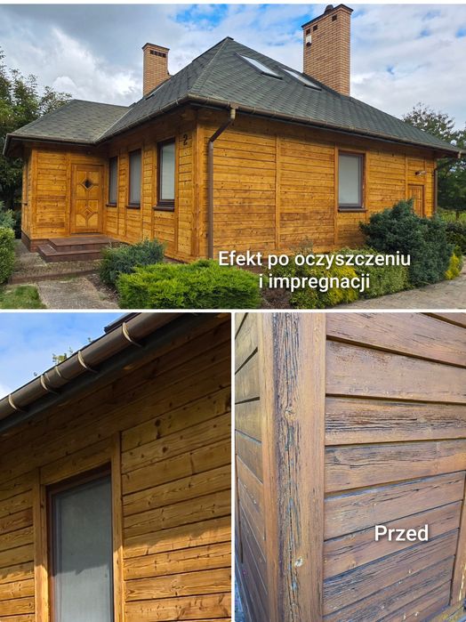 Piaskowanie sodowanie drewna Impregnacja Malowanie