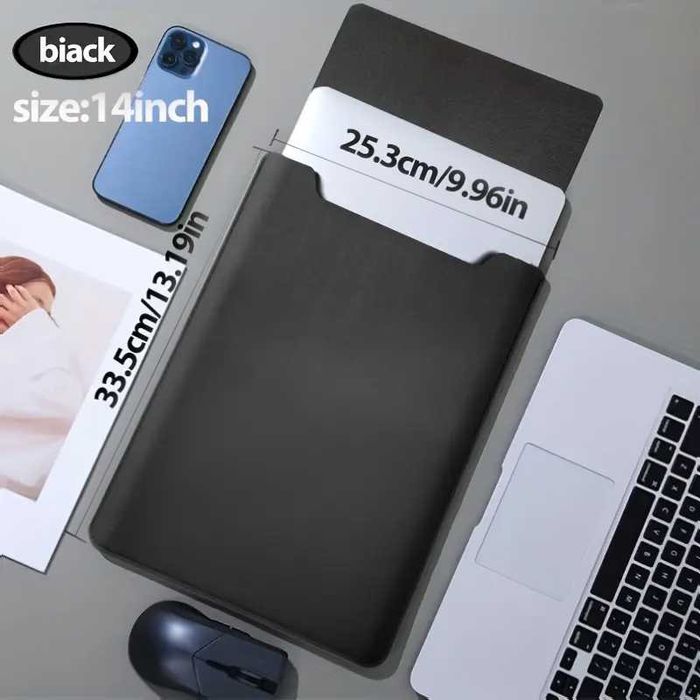 Кожаный чехол для ноутбука, шкіряний чохол для ноутбука 13" 13.3" 14"