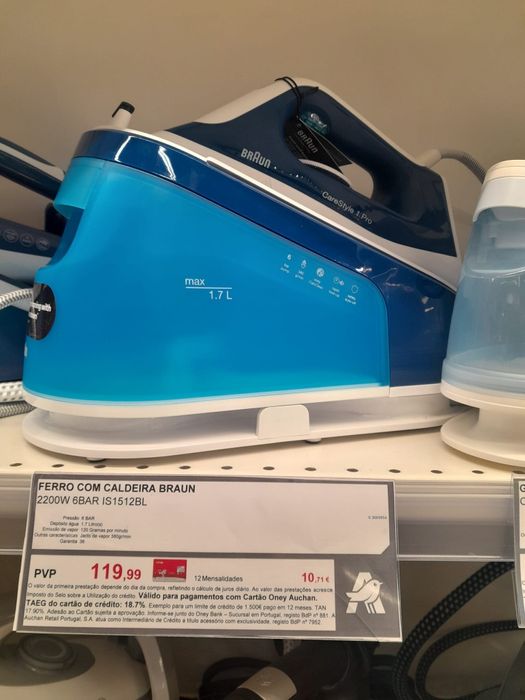 Ferro Novo com caldeira da Braun