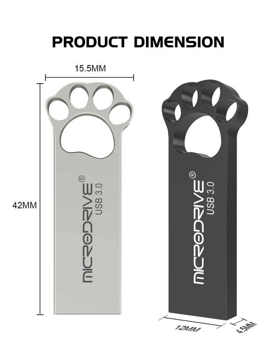 Флешка MicroDrive USB 3.0 64Gb Silver / Black вид 2