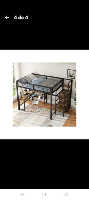Cama mezamine com secretária