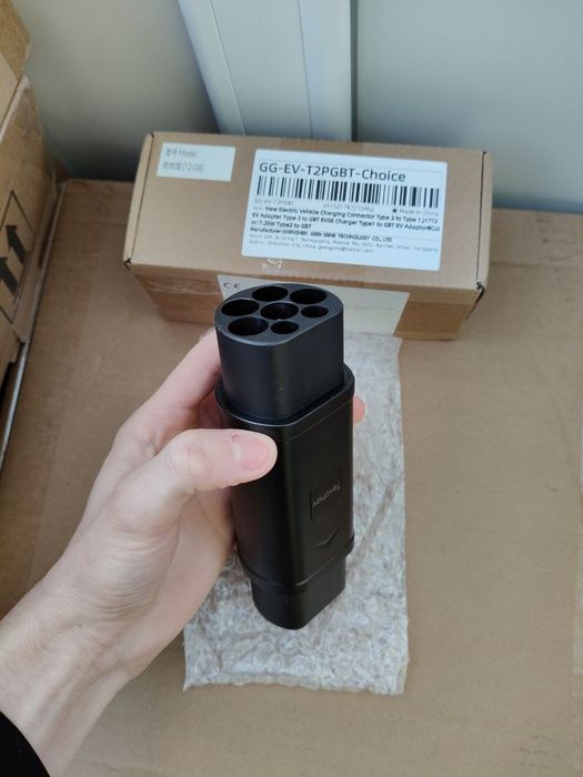 Перехідник адаптер Type 2 - Gbt 7kw 32A Teschev Для авто з Китаю