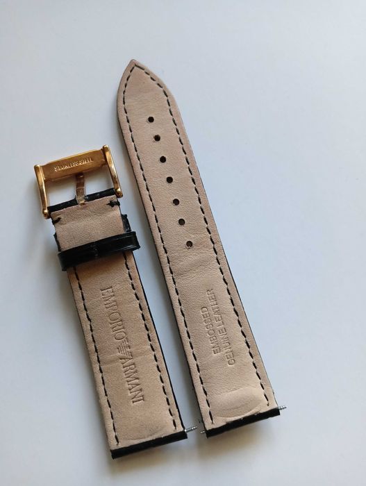 Emporio Armani -pasek 22 mm czarny