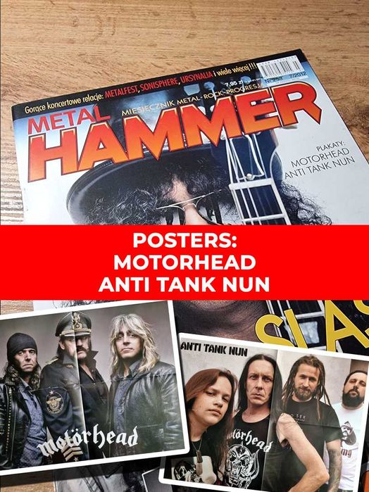 Metal Hammer 7/2012 - Slash, Plakaty: Motorhead i Anti Tank Nun