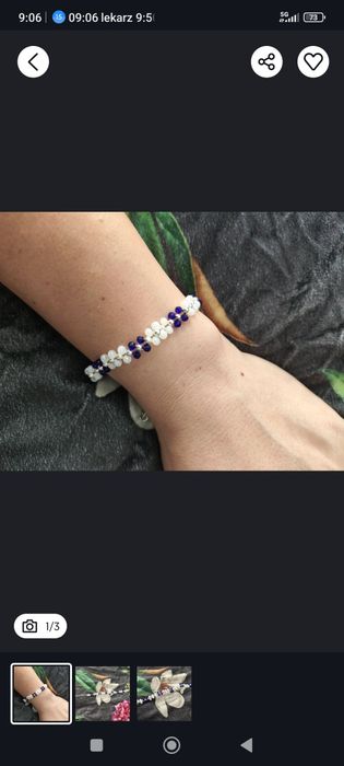 Ręcznie robiona bransoletka z koralików, handmade