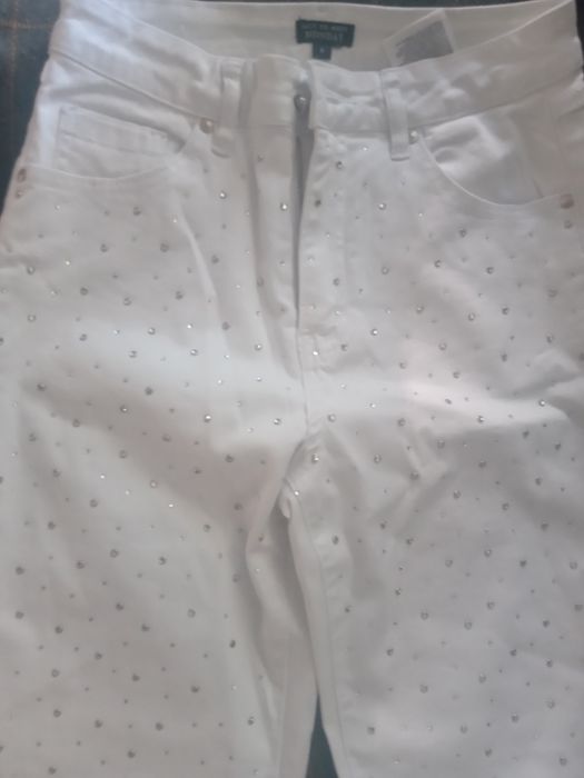 Damskie spodnie S białe