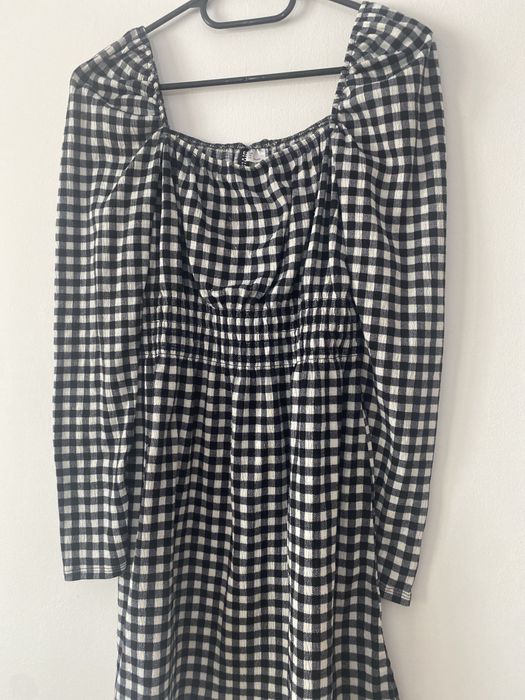 Damska sukienka w krate krotka H&M 36