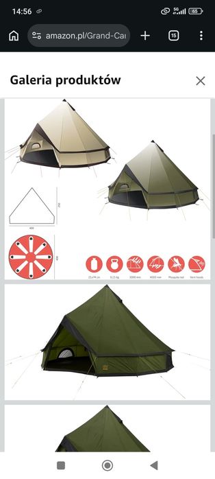 Grand Canyon Indiana 8 osobowy namiot okrągły, tipi