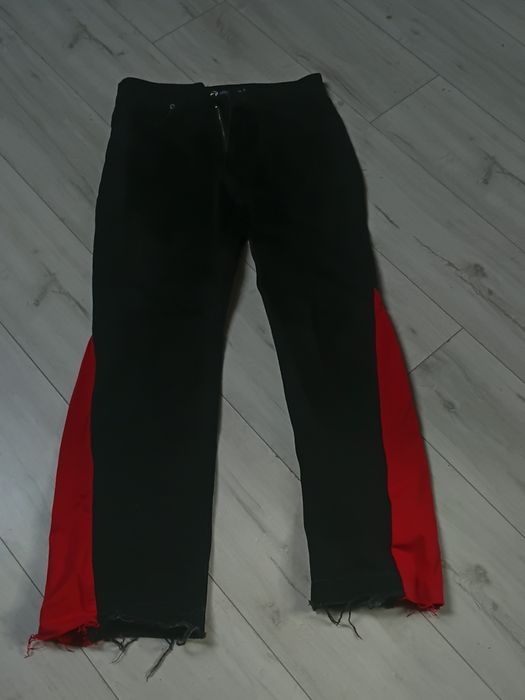 flared jeans red s blek