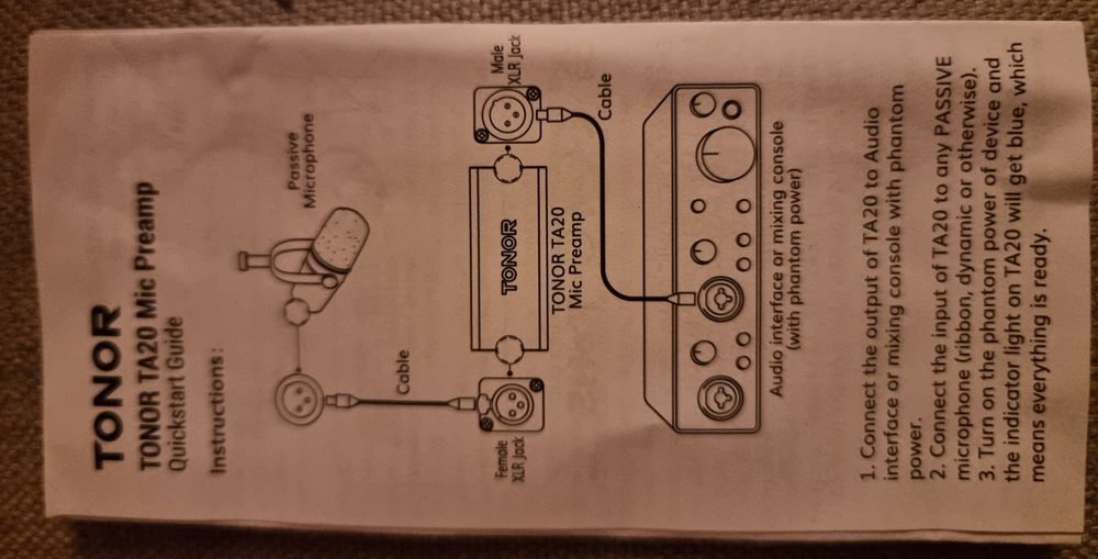 Przedwzmacniacz mikrofonowy TONOR TA20