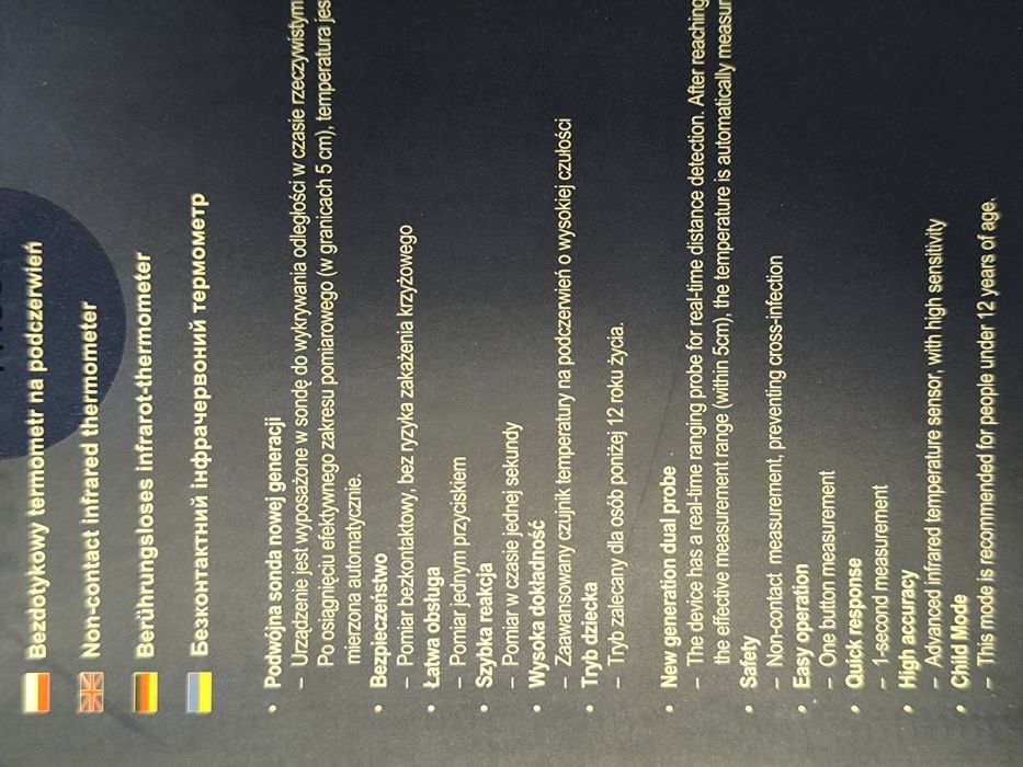 Termometr bezdotykowy tech-med
