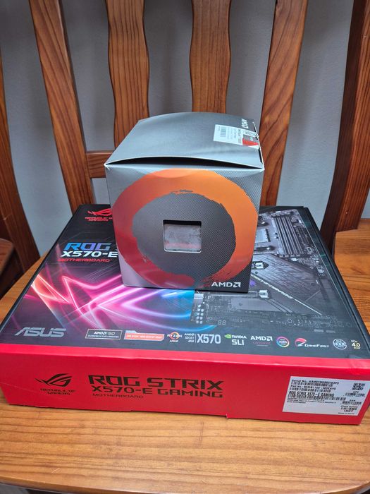 Conjunto Motherboard ROG STRIX X570-E + Ryzen 7 3800X