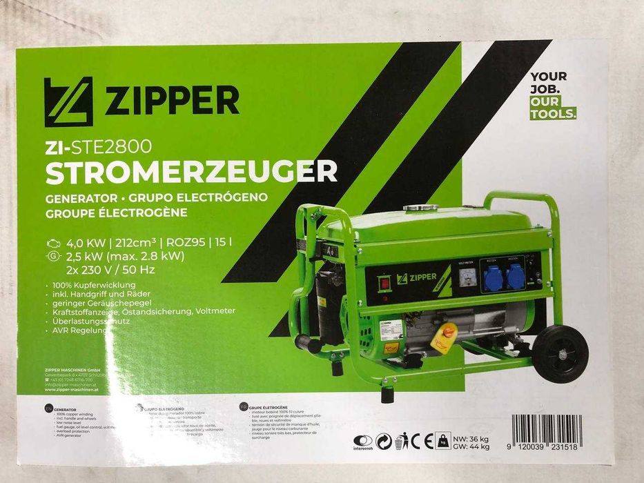 Генератор Zipper STE2800 2.8 кВт Австрія 4-тактний