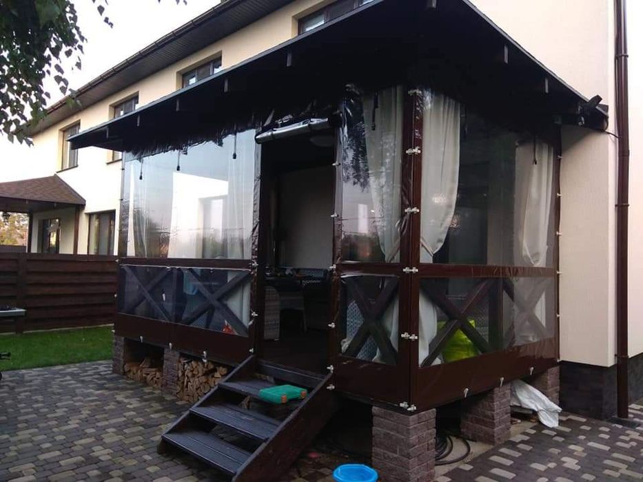 М’які вікна ПВХ, рідке скло, вітрозахисна  москитна  сітка