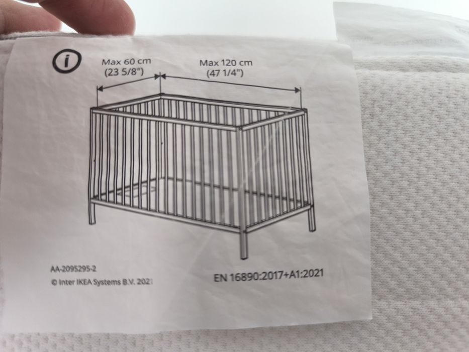 SUNDVIK - Berço 60x120 cm, com colchão
Berço, b