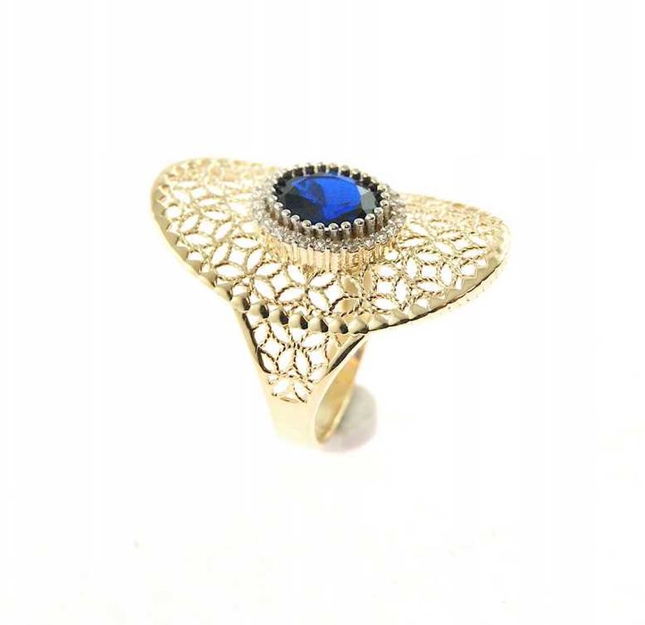 Elegancki złoty pierścionek ZŁOTO_ p.585 roz.18 CUDO