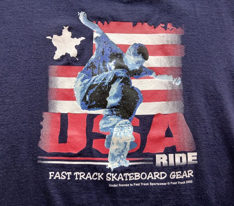 Винтаж мерч футболка скейт skate Fast Track 2002г
