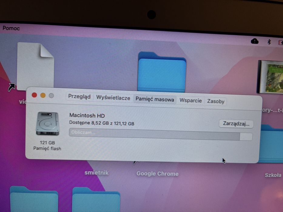 MacBook Air 2017 13 cali 8 GB i5 128 GB uzywany