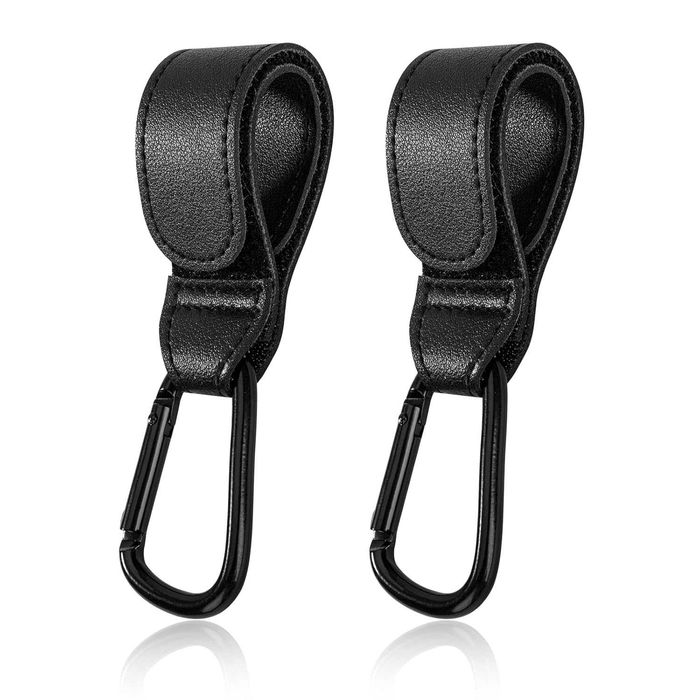 Hak do wózka dziecięcego uchwyt na torbę z karabińczykiem 2 sztuki