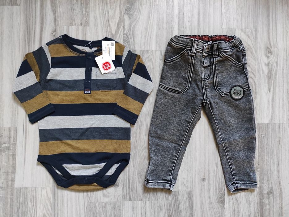 Zestaw nowe body i jeansy cool club 80