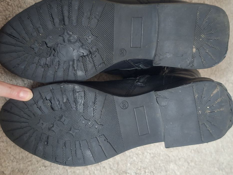 Buty zimowe lasocki 38 damskie skórzane czarne