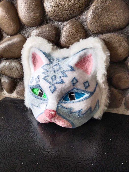 Маска для квадробики. Маска котика. Ручна робота. Світиться в темряві.
