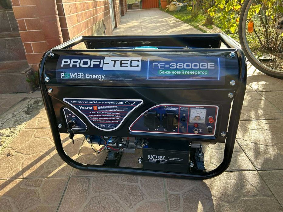 Продаж бензинового генератора PROFI-TEC PE-3800GE( електростартер)