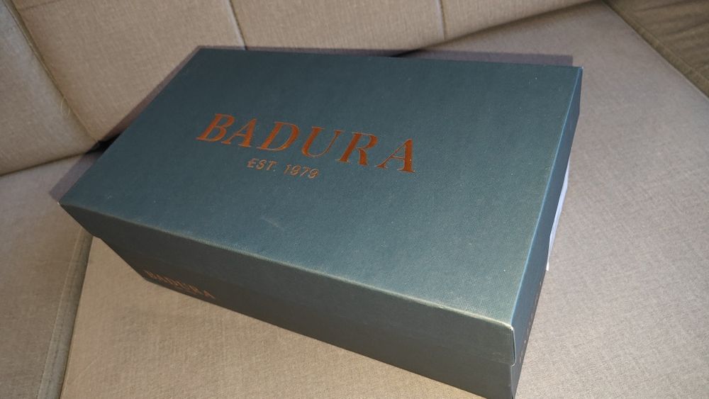 BADURA skórzane półbuty czarne - rozmiar 40 / 26,7cm