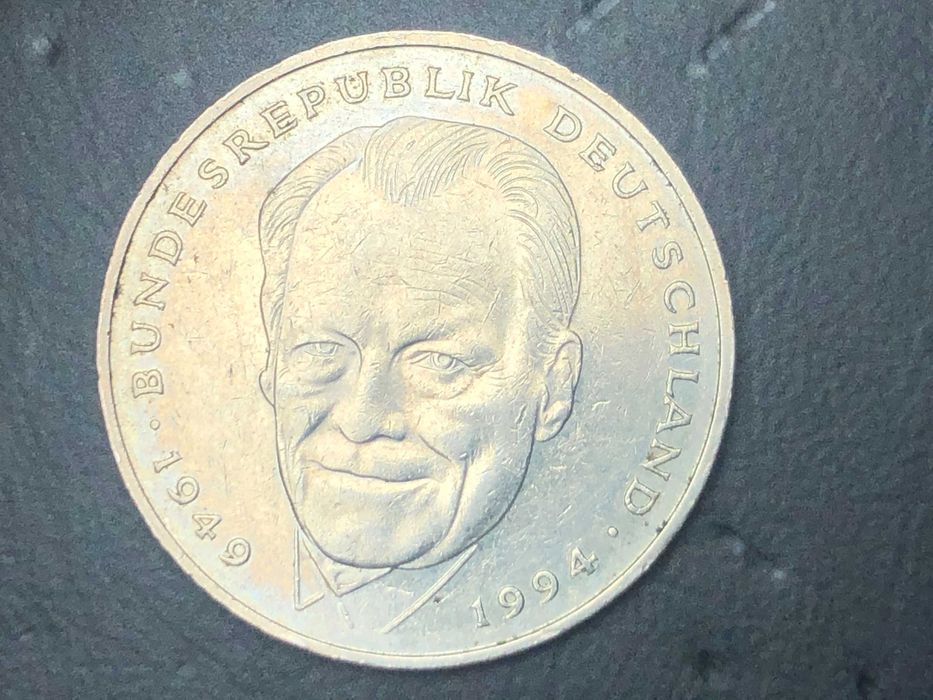 Lote 5 moedas - Alemanha Niquel 2 Mark 20º, 30º e 45º Aniversário RFA