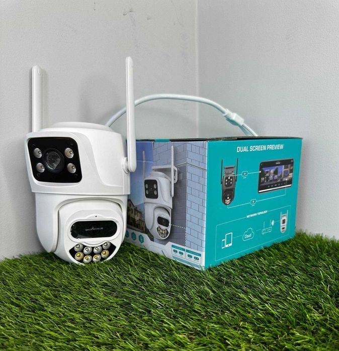 Камера видеонаблюдения WiFi уличная поворотна відеонагляд iCsee QQ6