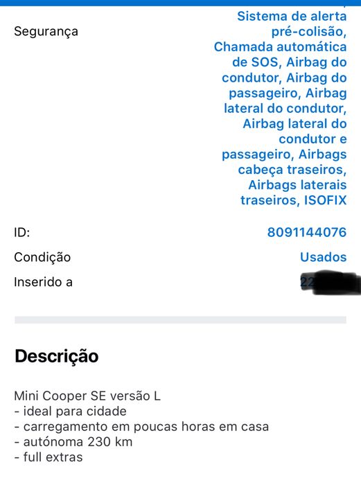 Mini Cooper SE - Nacional