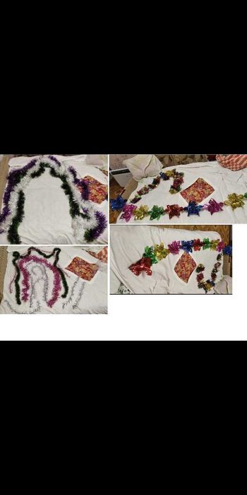 дождик новогодний на елку украшение на стену Рождество